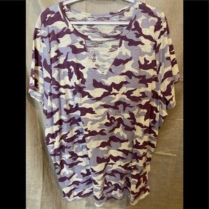 Two (2) Lane Bryant camo tees 26/28 NWT